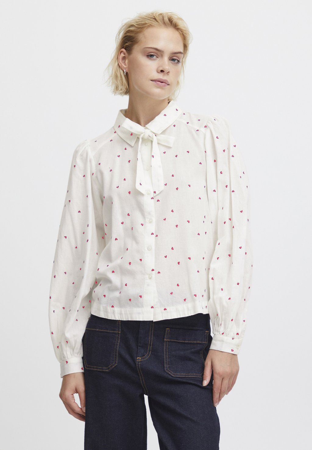 Блуза на пуговицах IRSANAJA SH Atelier Rêve, кремовый