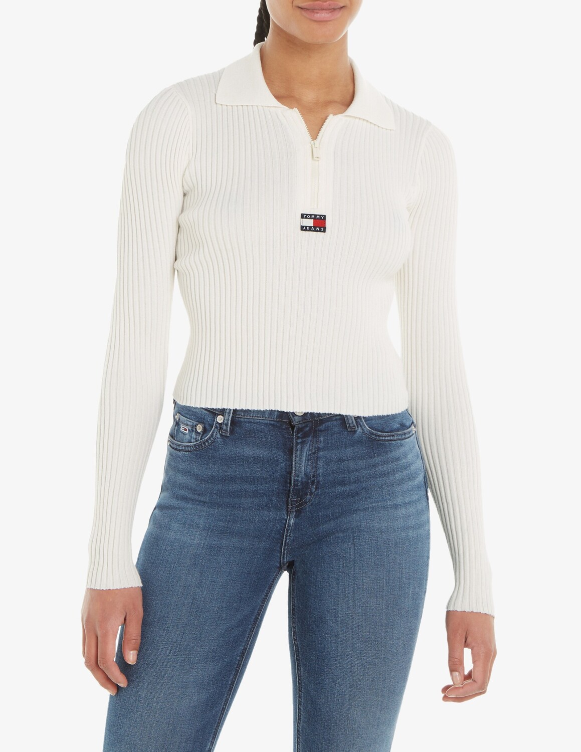 

Топ с молнией до половины Tommy Jeans, белый
