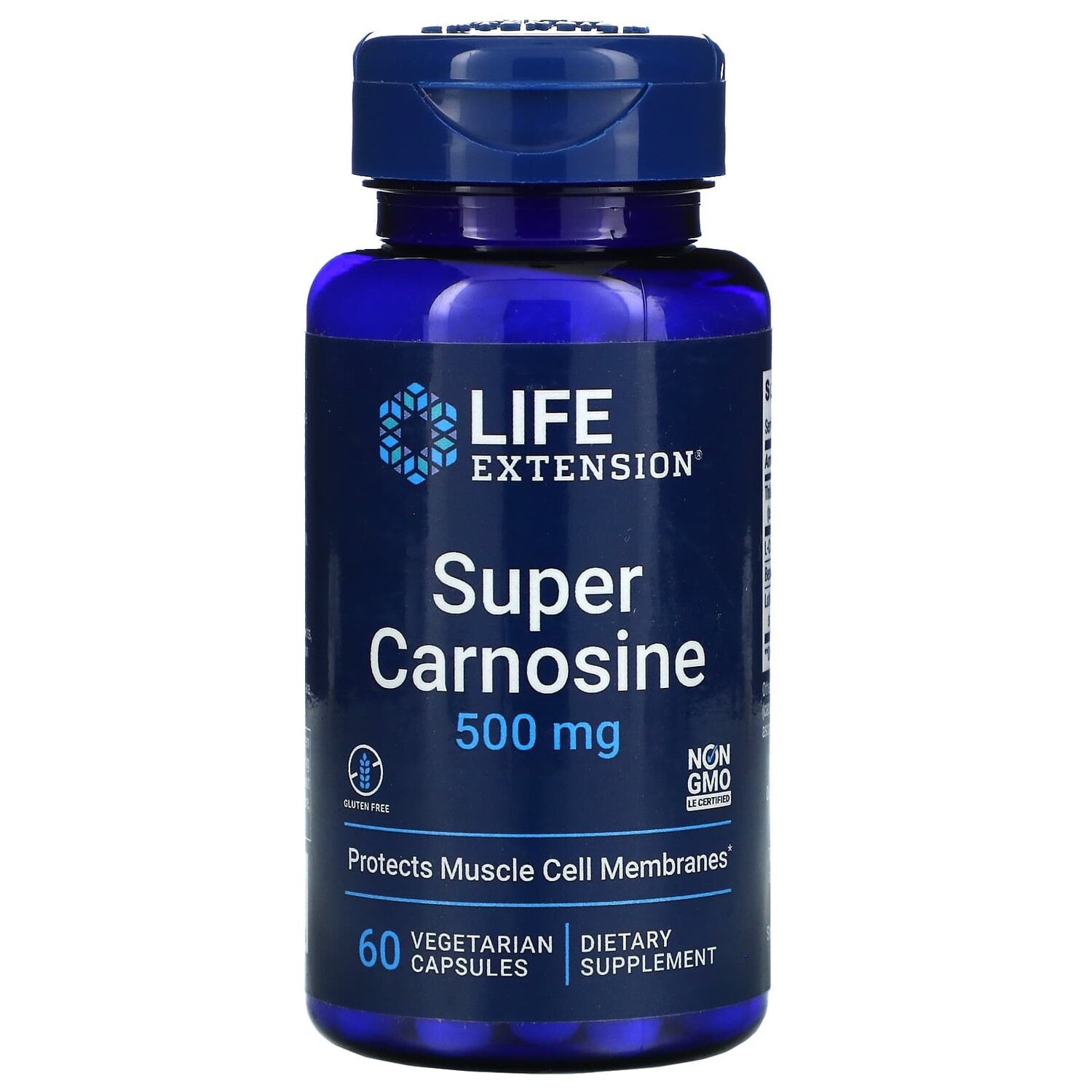 

Super Carnosine, 500 мг, 60 вегетарианских капсул, Life Extension