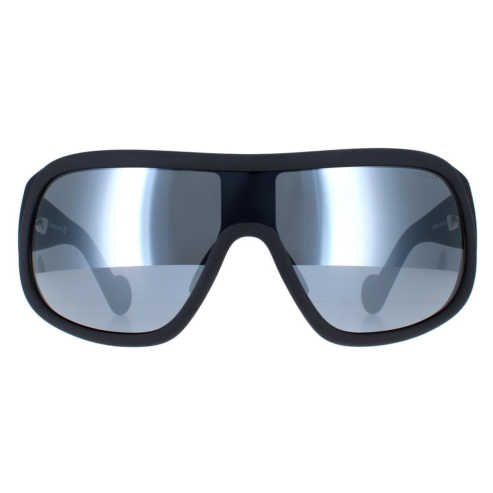 солнцезащитные очки доломит 2 0 tifosi optics цвет matte black smoke ac red clear Зеркало Shield Matte Black Smoke ML0048 Moncler, черный