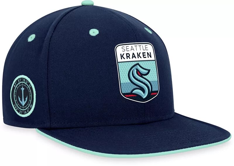 

Аутентичная бейсболка NHL Seattle Kraken 2023-2024 Pro Draft Snapback