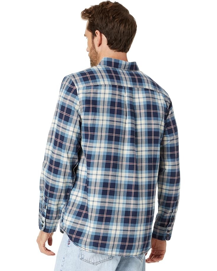 

Топ Vans Sycamore Long Sleeve Woven Top, цвет Bluestone/Oatmeal