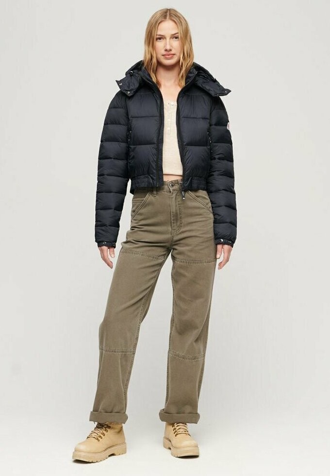 

Зимняя куртка Superdry CROP HOODED FUJI, темно-синий