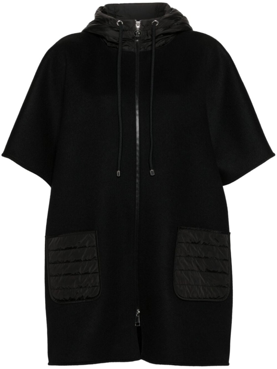 

Moncler дутый кейп с капюшоном, черный