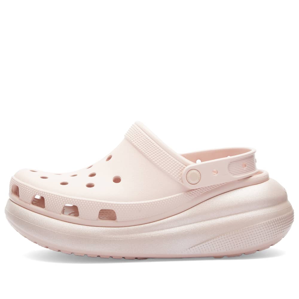 

Классические блестящие сабо Crocs Crush, розовый