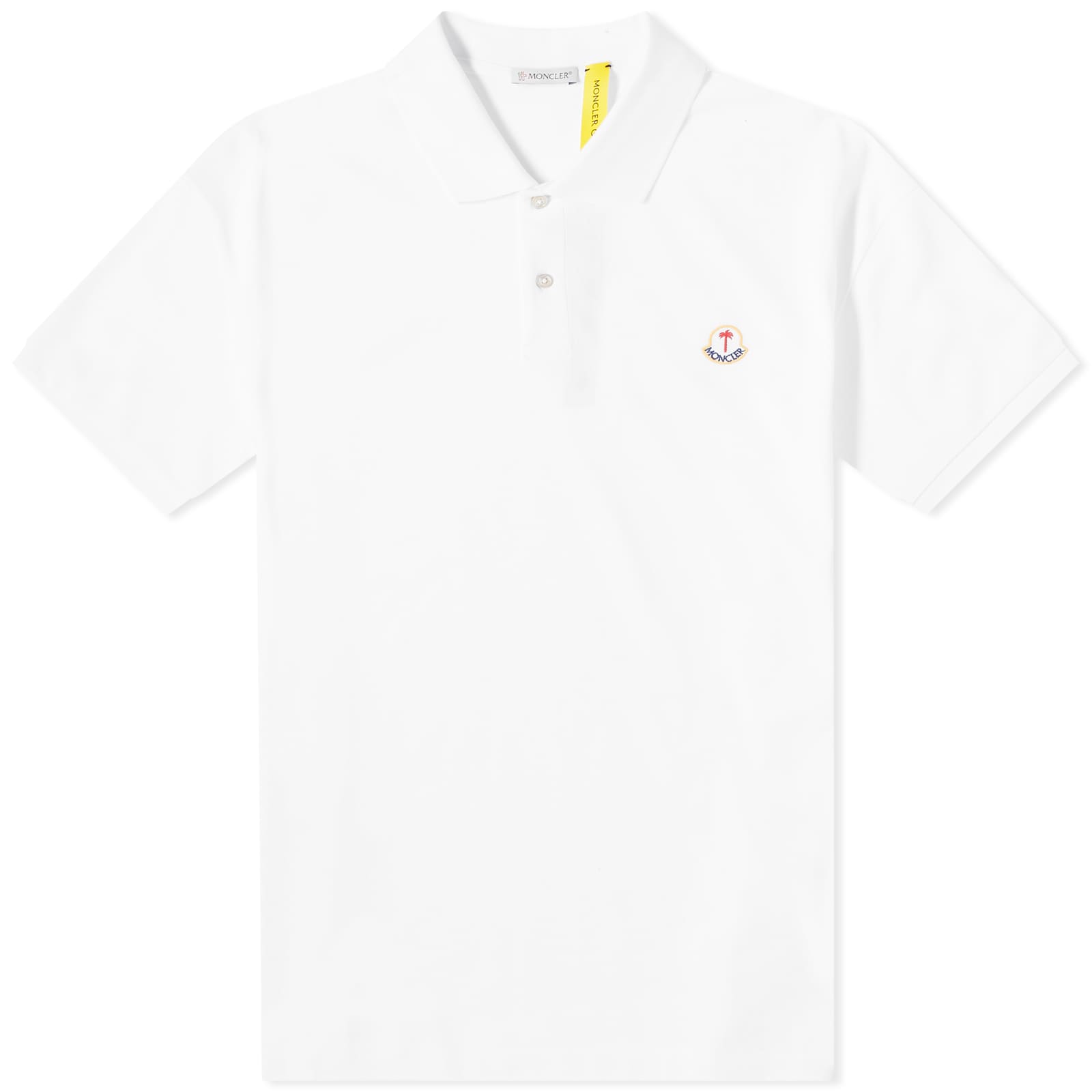 Поло Moncler Genius X Palm Angels Short Sleeve, белый рубашка поло с логотипом moncler x palm angels moncler genius темно синий