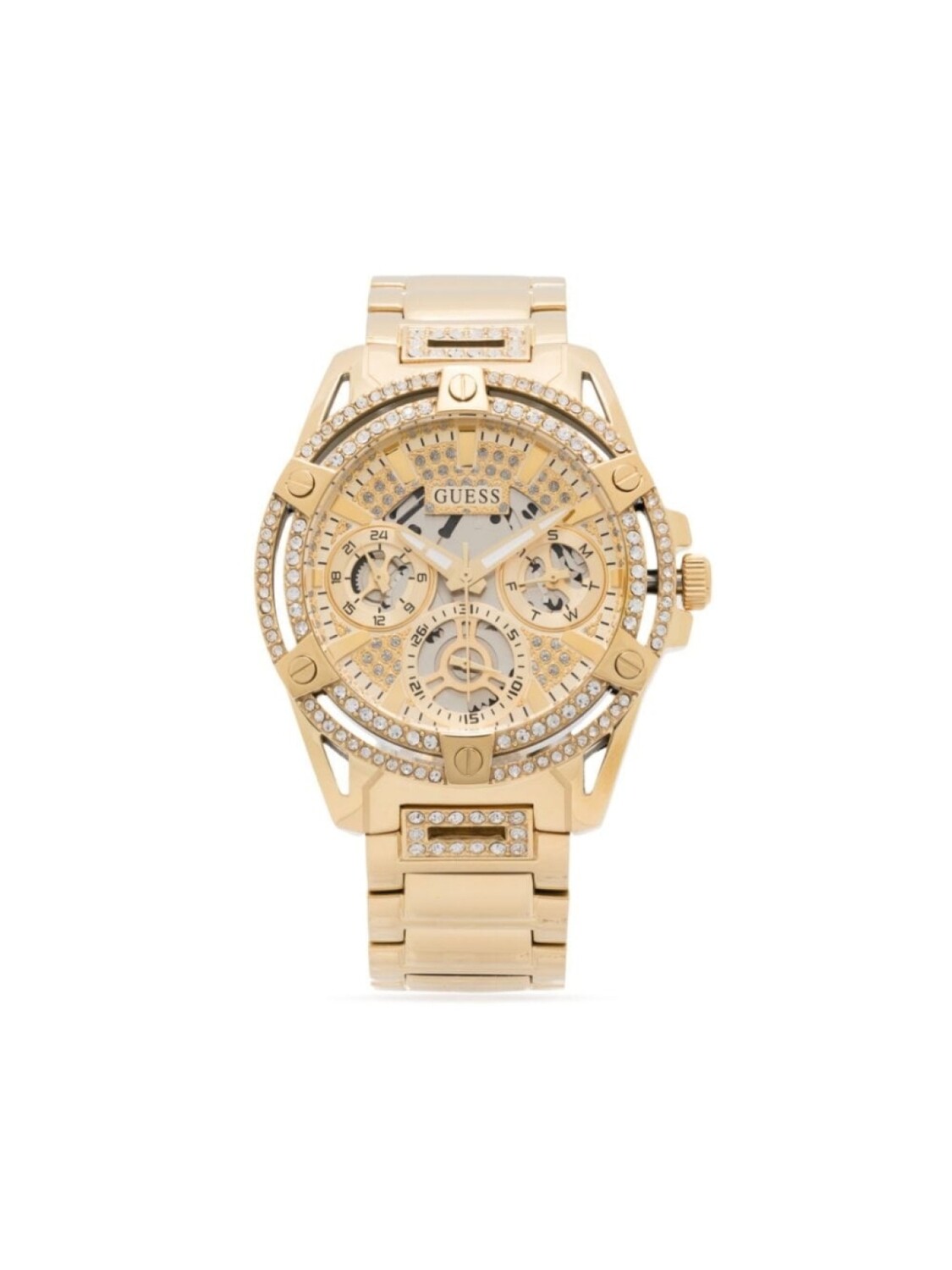 

Кварцевые наручные часы Queen 42 мм GUESS USA, золотой