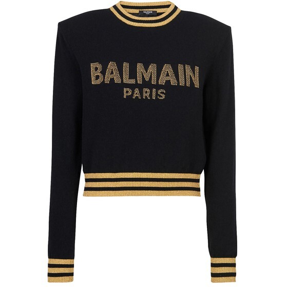 

Укороченная толстовка из шерсти с Balmain