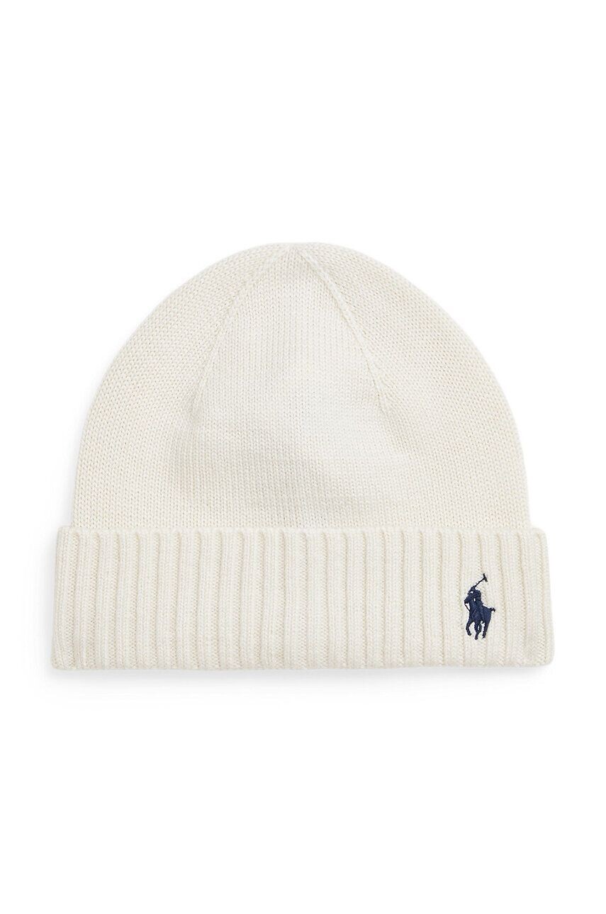 

Детская хлопковая шапка Polo Ralph Lauren, бежевый