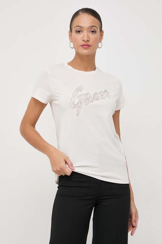 

Футболка из хлопка Guess, бежевый