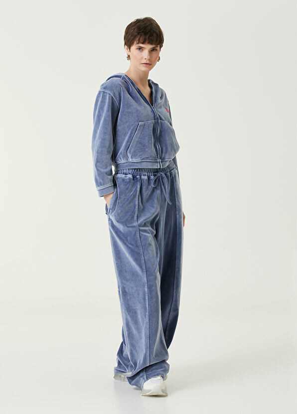 

Широкие бархатные спортивные штаны T By Alexander Wang, синий