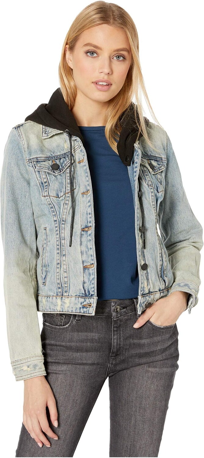 

Куртка Blank NYC Denim Jacket with Hood in Casual Encounter, цвет Casual Encounter
