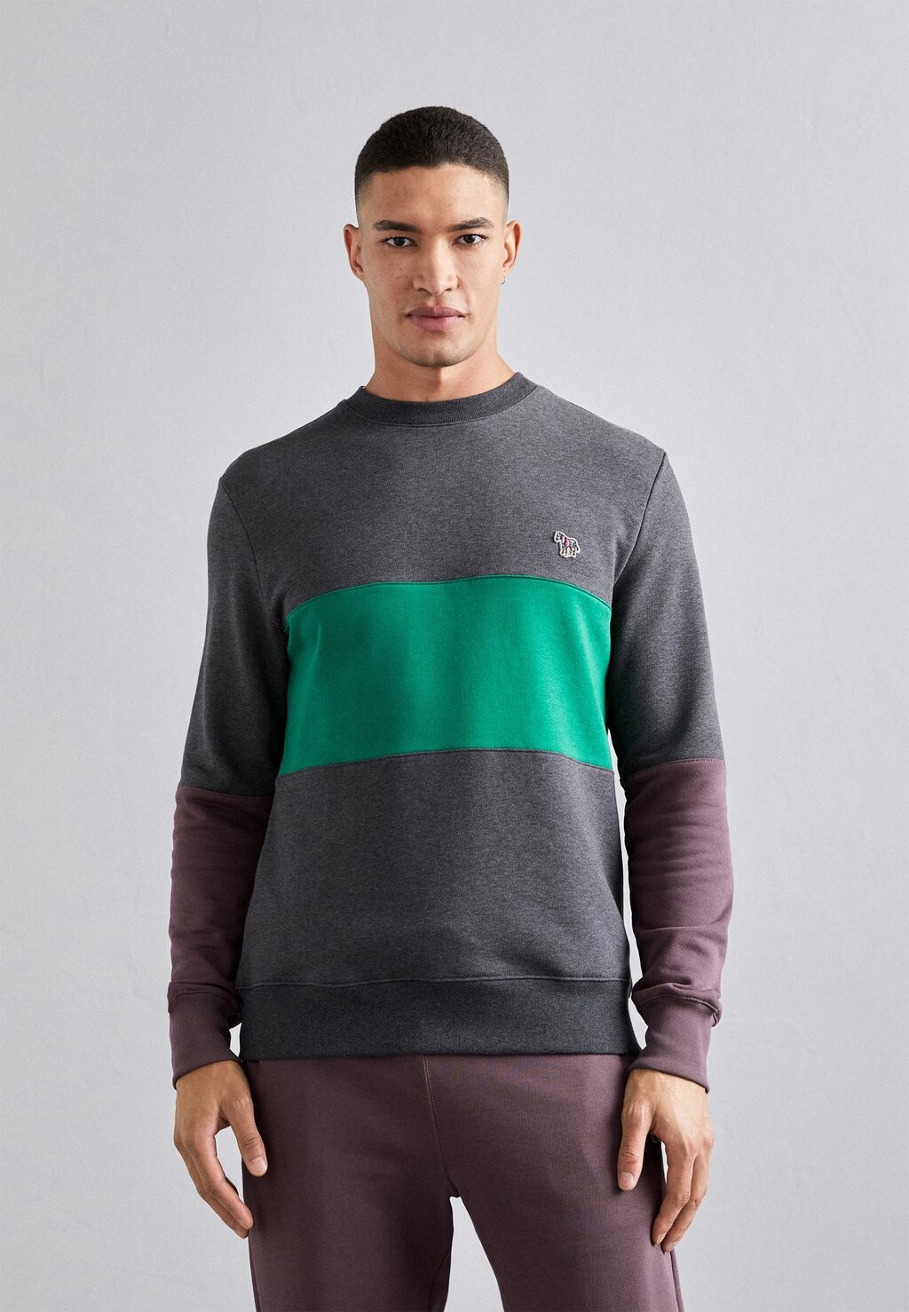 

Толстовка PS Paul Smith ЗЕБРА, цвет black melange