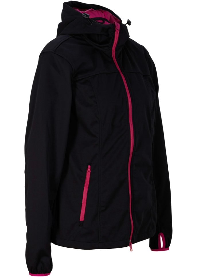 Легкая куртка из софтшелла Bpc Bonprix Collection, черный куртка из софтшелла со светоотражающими деталями bpc bonprix collection серый