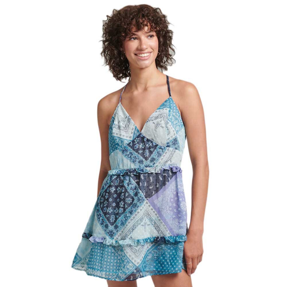 

Платье Superdry Vintage Tiered Cami, синий