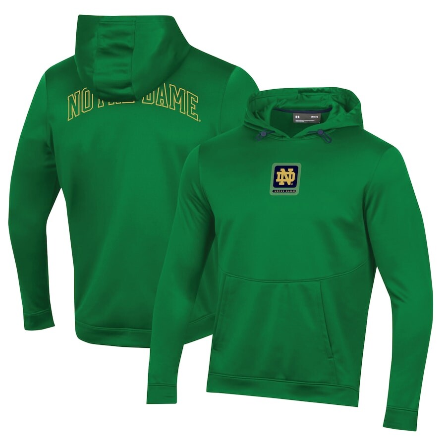 

Пуловер с капюшоном Under Armour Notre Dame Fighting Irish, зеленый
