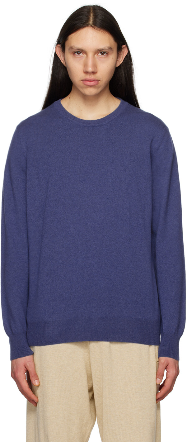 

Синий свитер с круглым вырезом Ghiaia Cashmere, цвет Egyptian blue