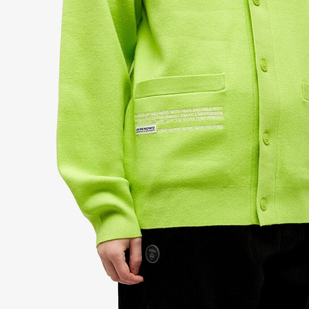 

Вязаный кардиган AAPE by A Bathing Ape Now, зеленый