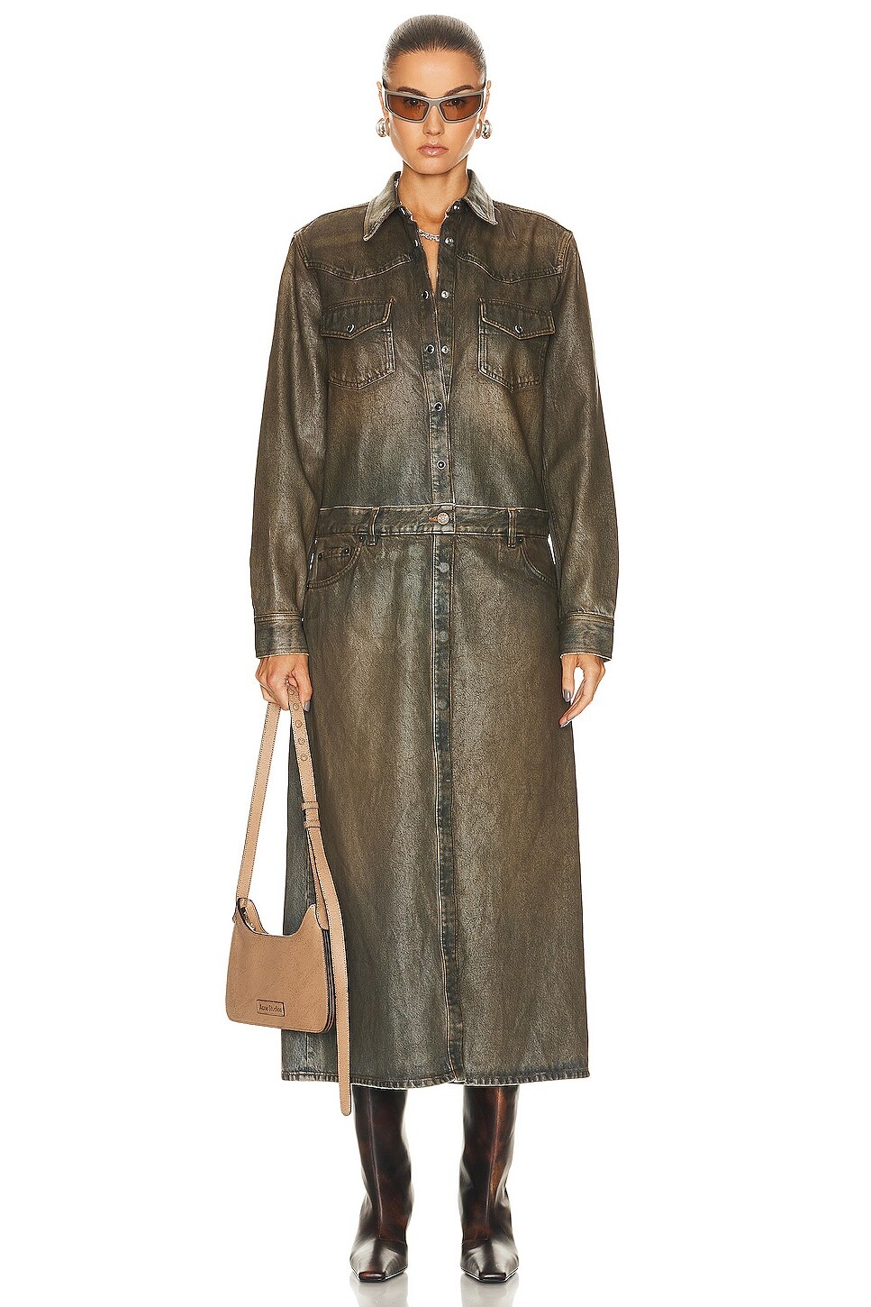 

Платье Acne Studios Coat Like, цвет Blue & Beige