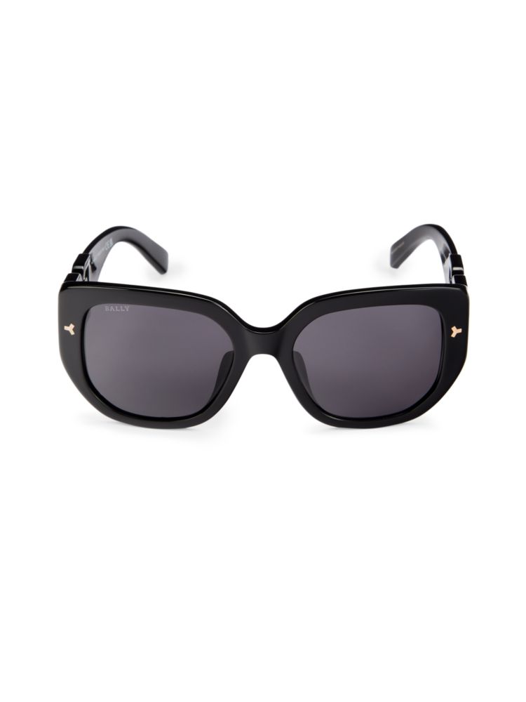 Квадратные солнцезащитные очки 56MM Bally, черный солнцезащитные очки с щитком 56mm web черный