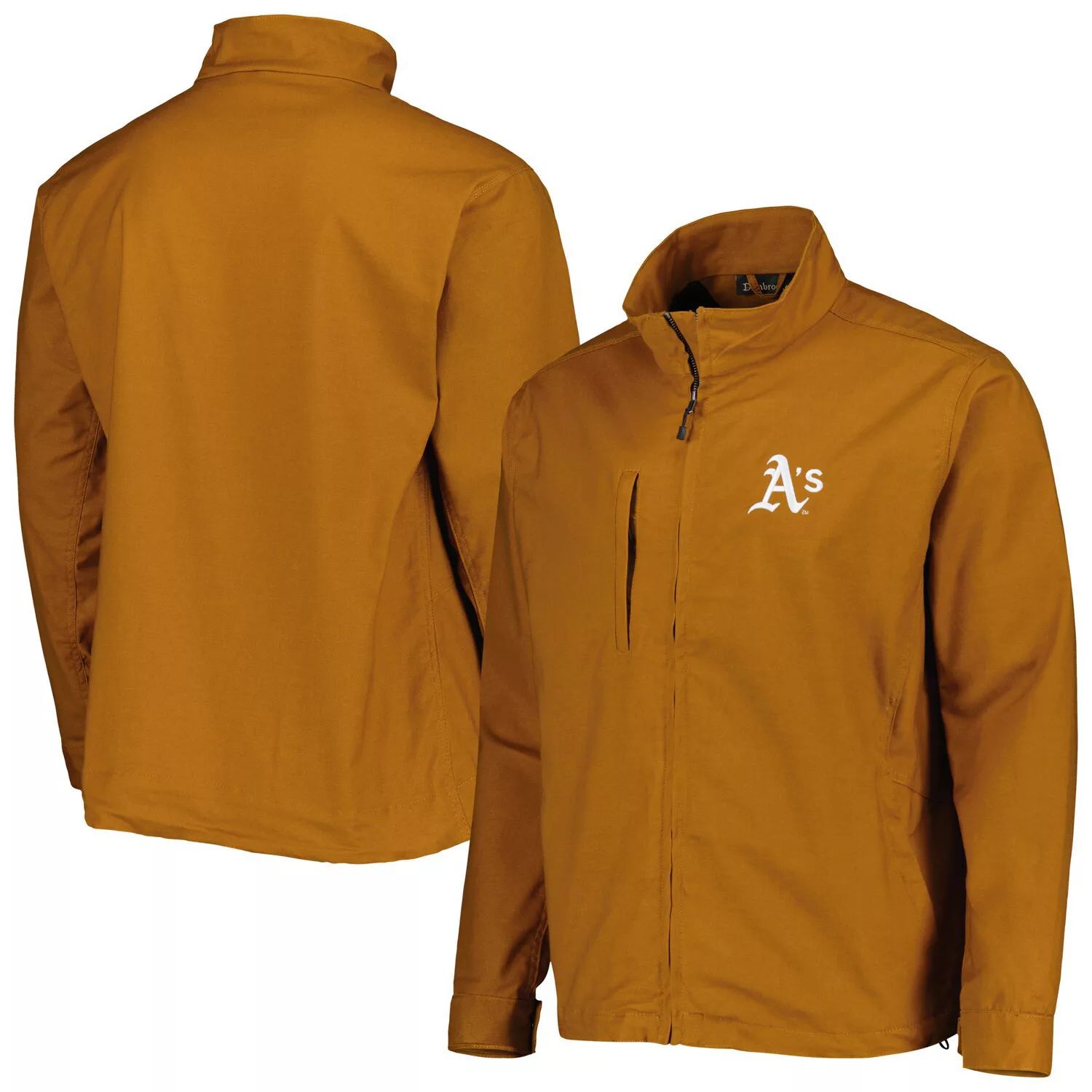 

Мужская куртка Dunbrooke Tan Oakland Athletics Journey Tri-Blend с молнией во всю длину