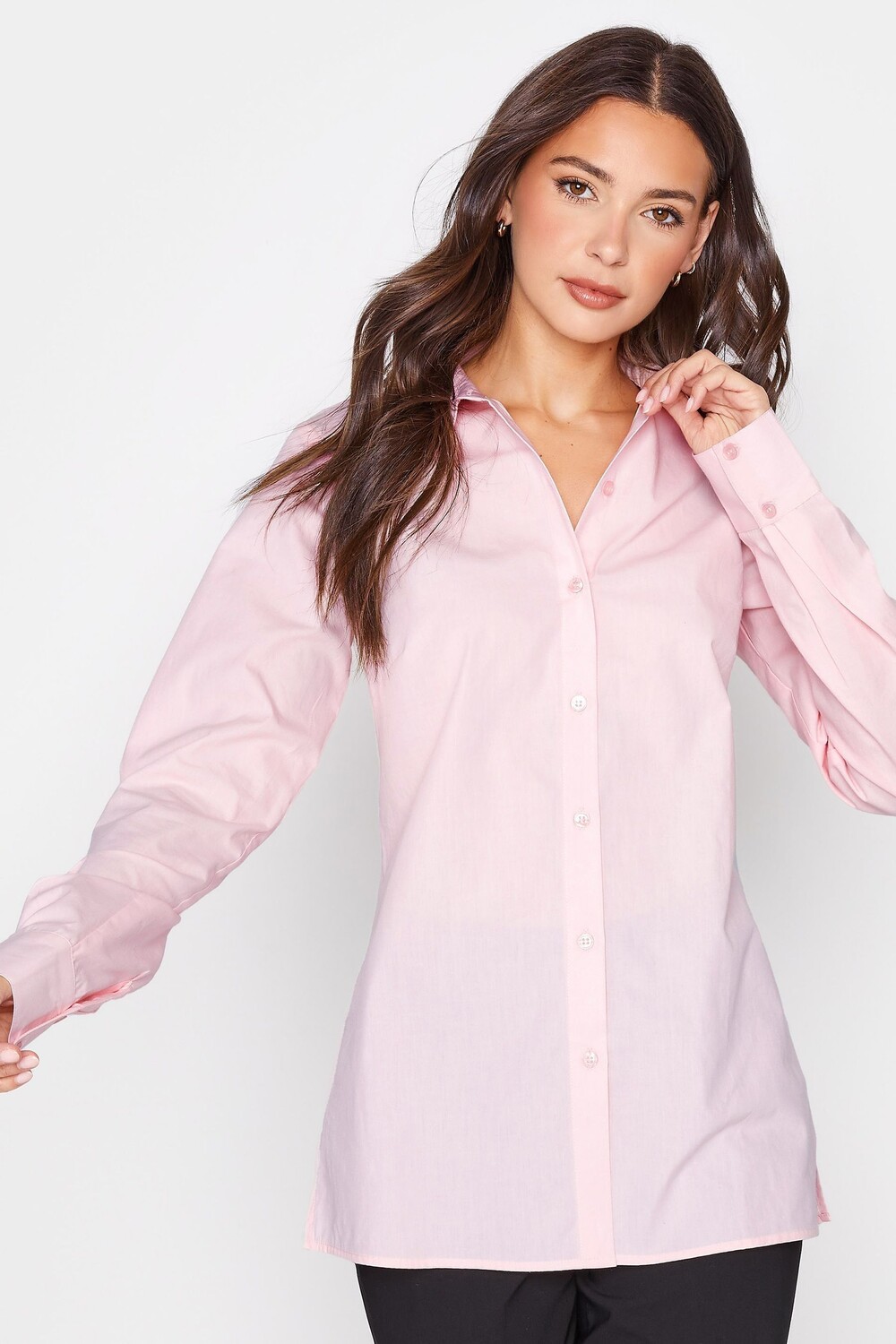 

Рубашка приталенного кроя Long Tall Sally, розовый