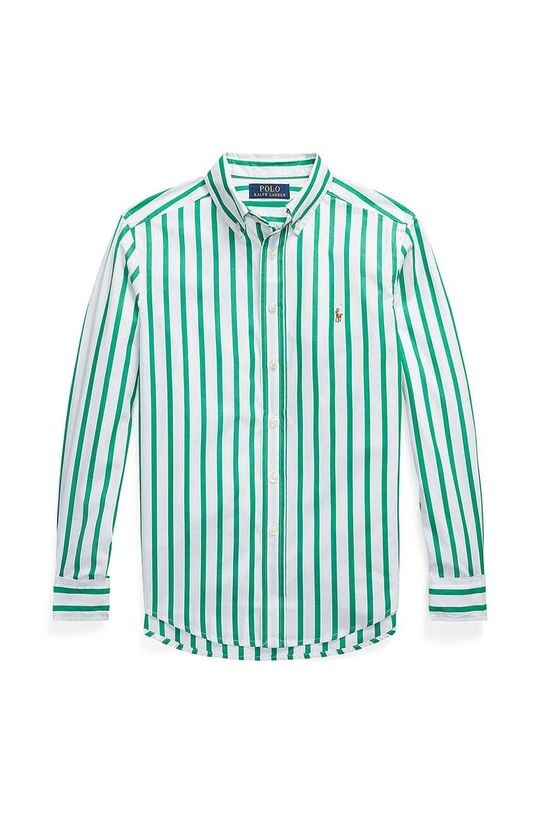 

Детская хлопковая рубашка Polo Ralph Lauren, зеленый