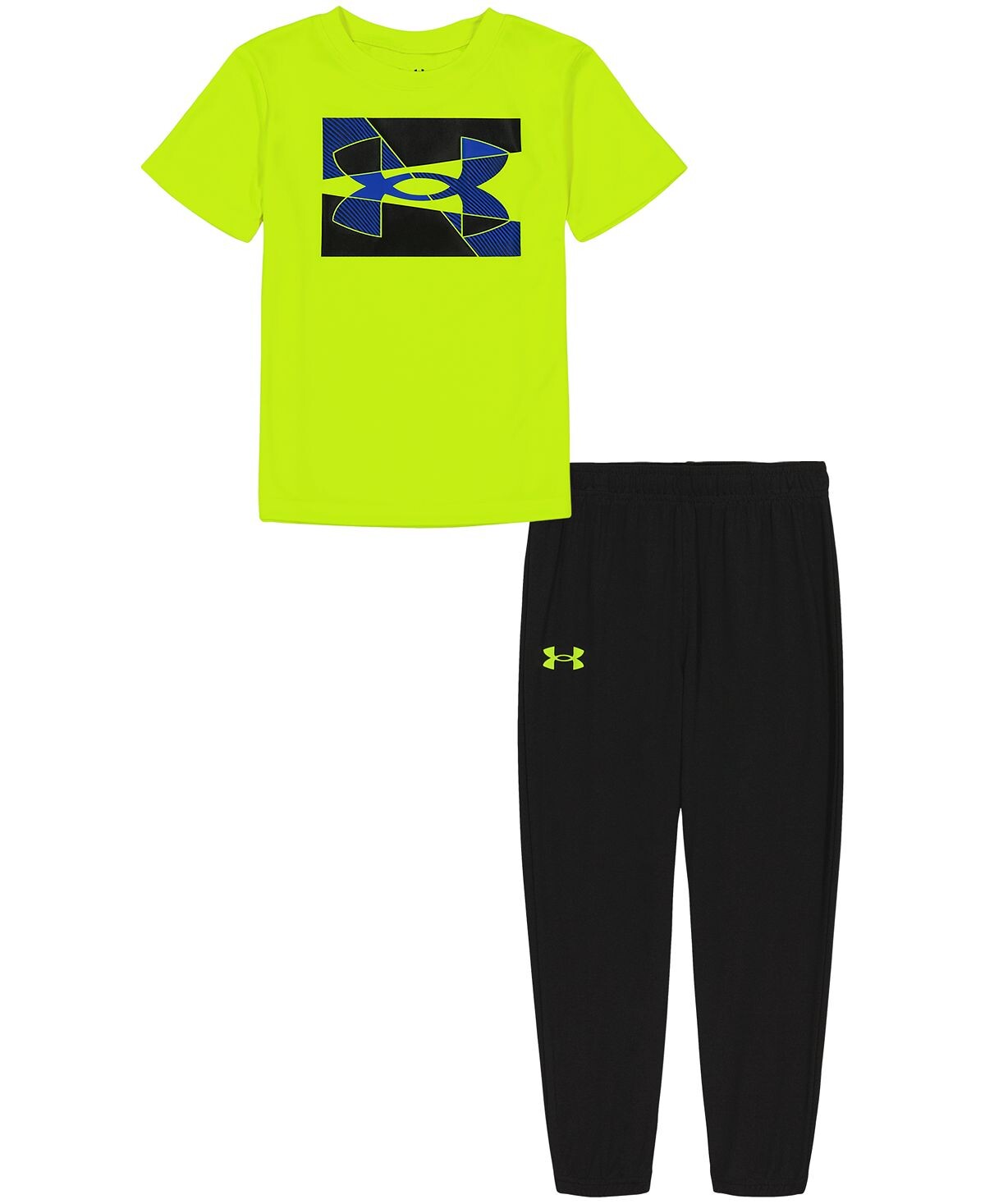 

Комплект из футболки и джоггеров с большим логотипом Little Boys Lino Wave Under Armour