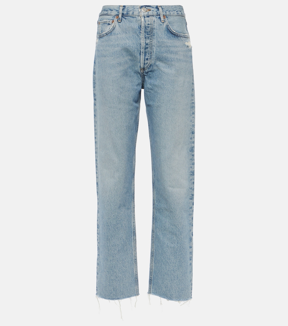цена Прямые джинсы с завышенной талией в стиле 90-х годов Agolde, синий
