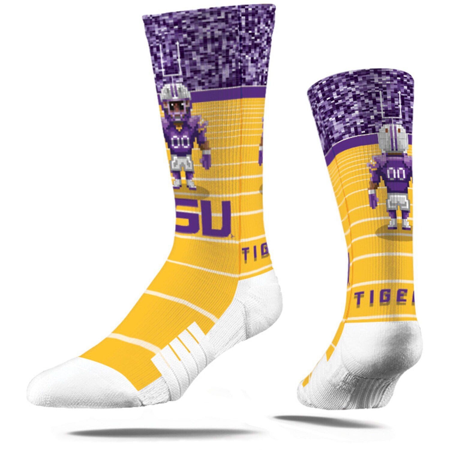 

Молодежные носки для экипажа Strideline LSU Tigers 8-Bit Unbranded