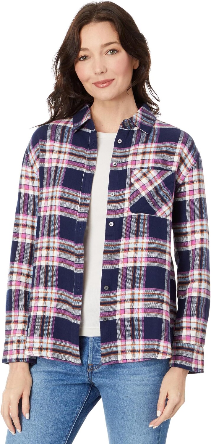 

Фланелевая рубашка на пуговицах Vineyard Vines, цвет Cranbury Plaid/Navy
