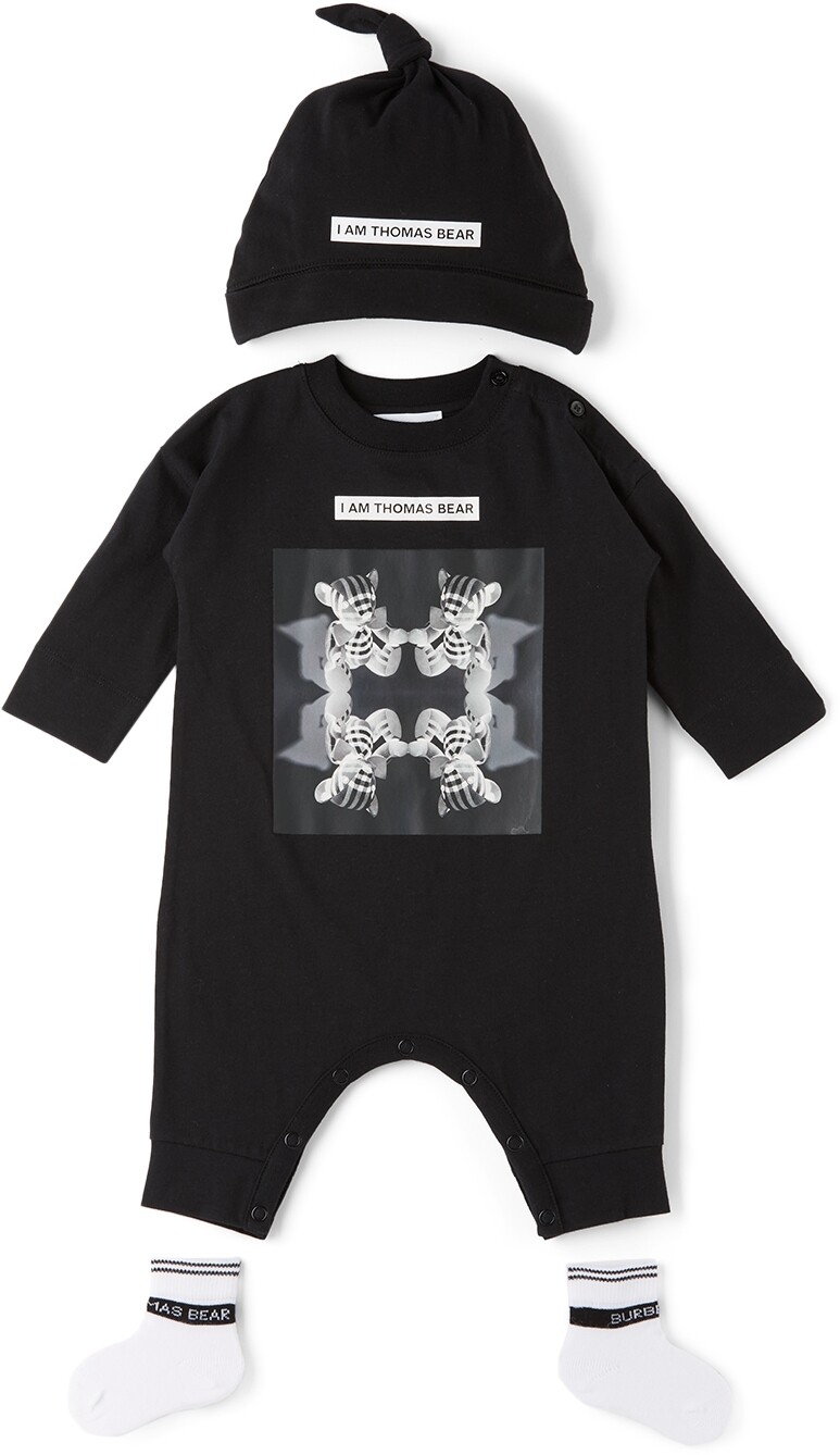 

Комплект боди Baby Thomas Bear, черный Burberry