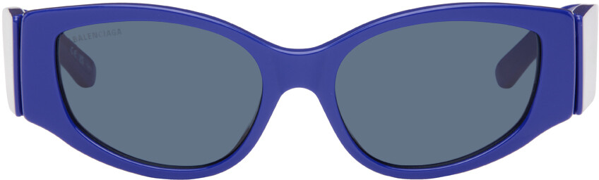 

Синие солнцезащитные очки «кошачий глаз» Balenciaga, цвет Blue/Blue