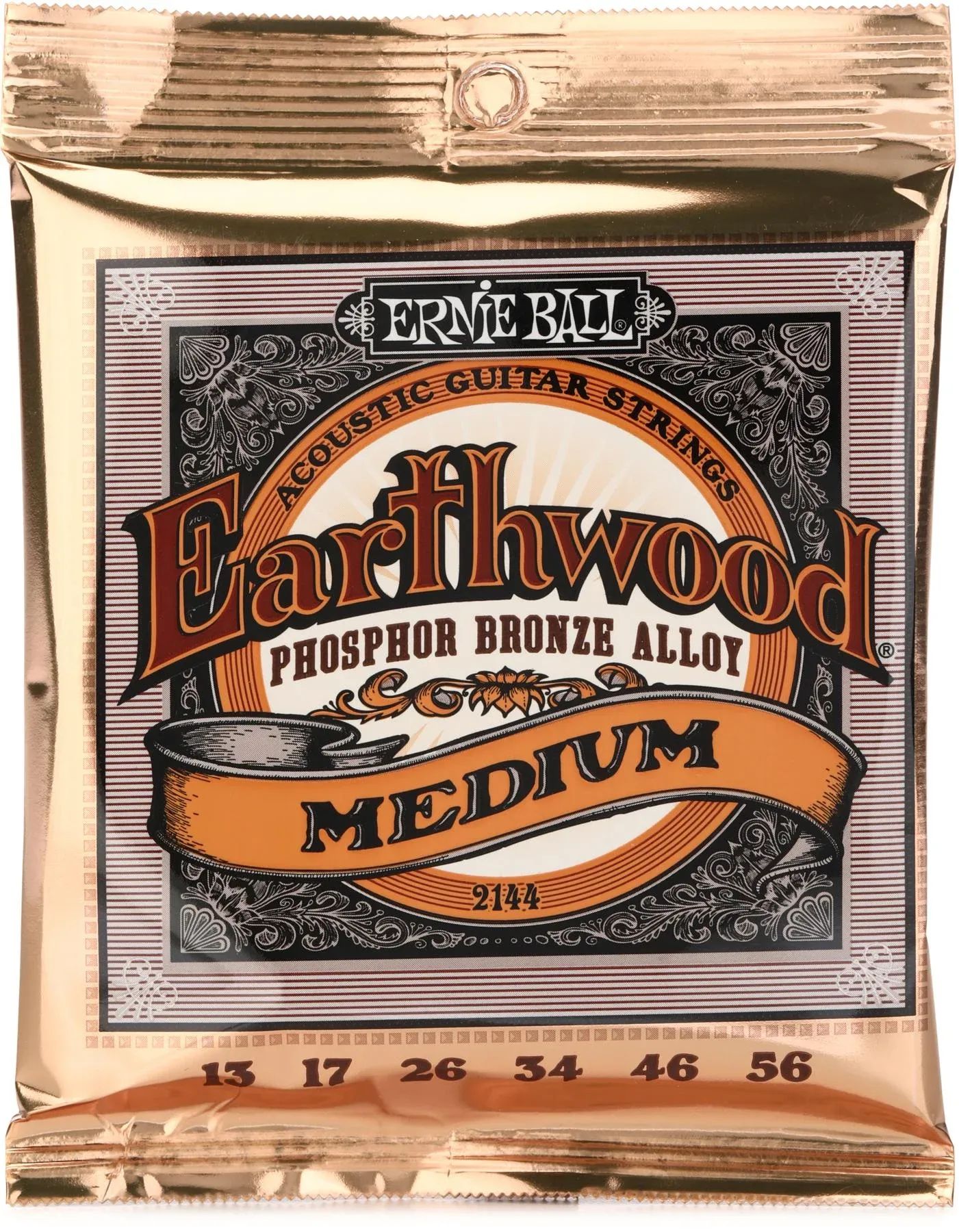 

Струны для акустической гитары Ernie Ball 2144 Earthwood Phosphor Bronze — .013-.056, средние