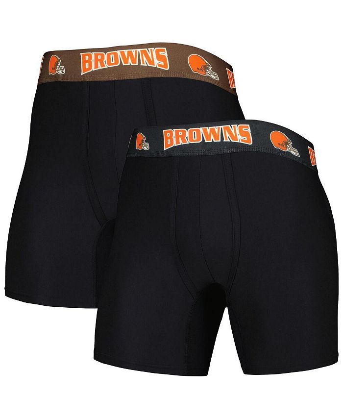 

Мужской комплект из 2 трусов-боксеров черного и коричневого цвета Cleveland Browns Concepts Sport, черный