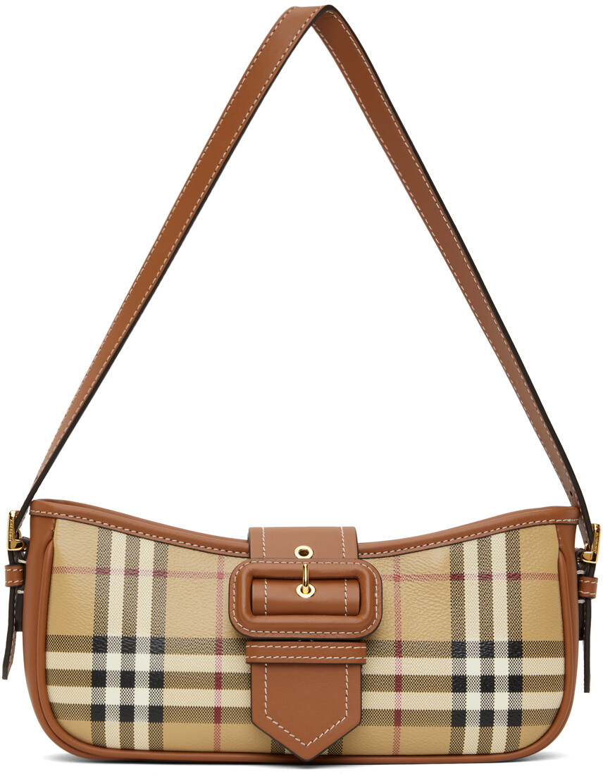 

Бежево-коричневая сумка-слинг Burberry