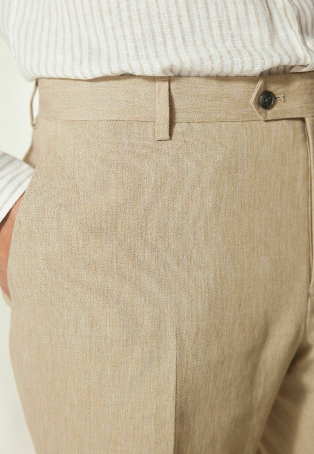 

Брюки TAILORED LINEN SUIT TROUSERS REGULAR FIT Next, цвет stone
