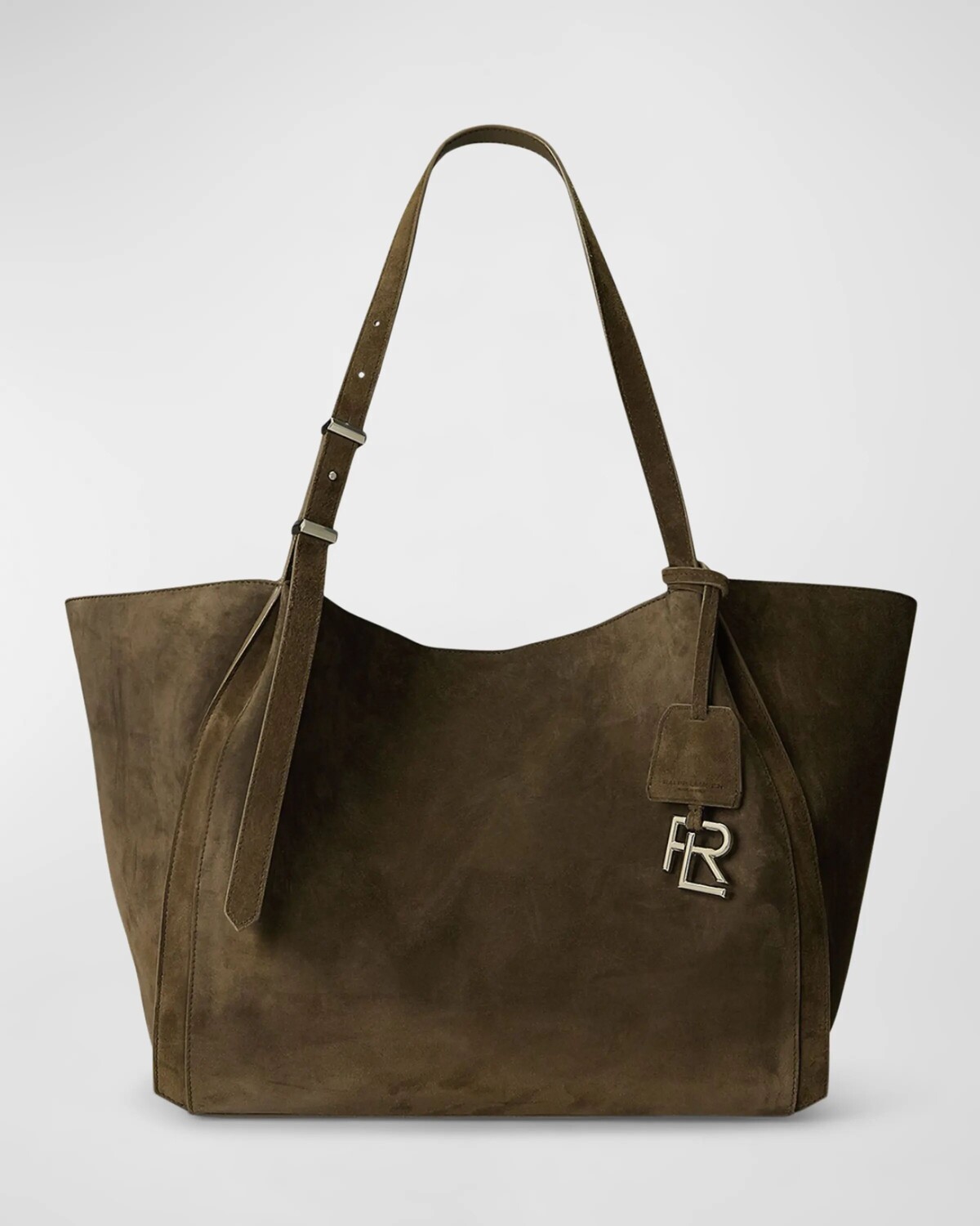 

Замшевая сумка-тоут RL 888 Ralph Lauren Collection, цвет Dark Taupe
