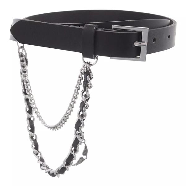 Ремень rock chain belt leather noir Zadig & Voltaire, черный