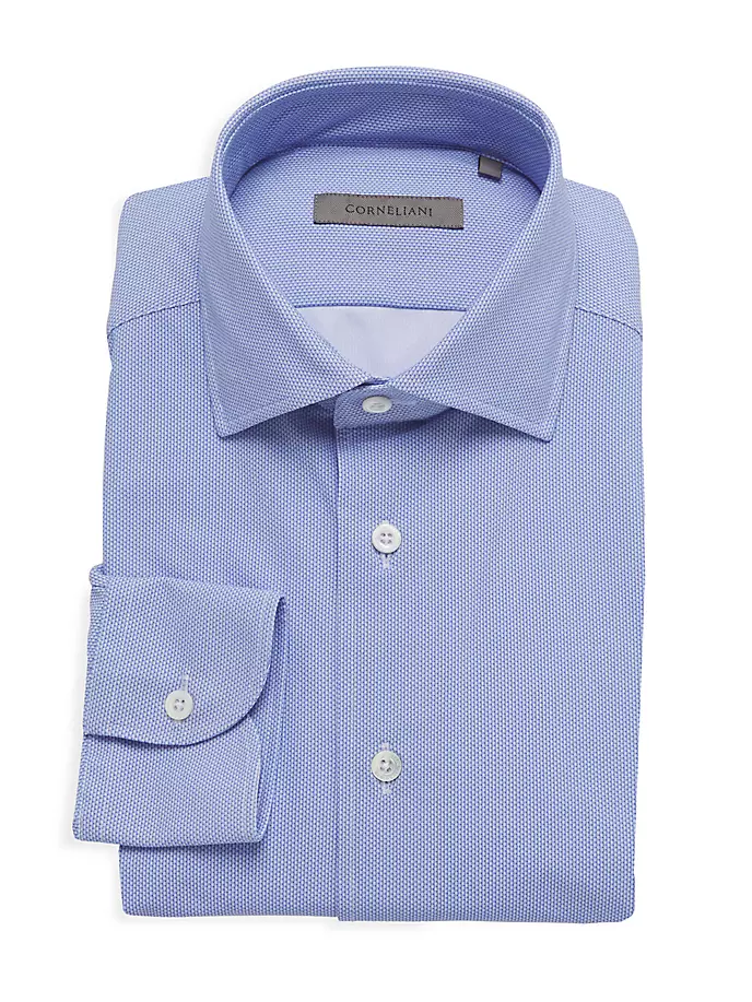 

Рубашка на пуговицах Bird Eye Tech Corneliani, синий