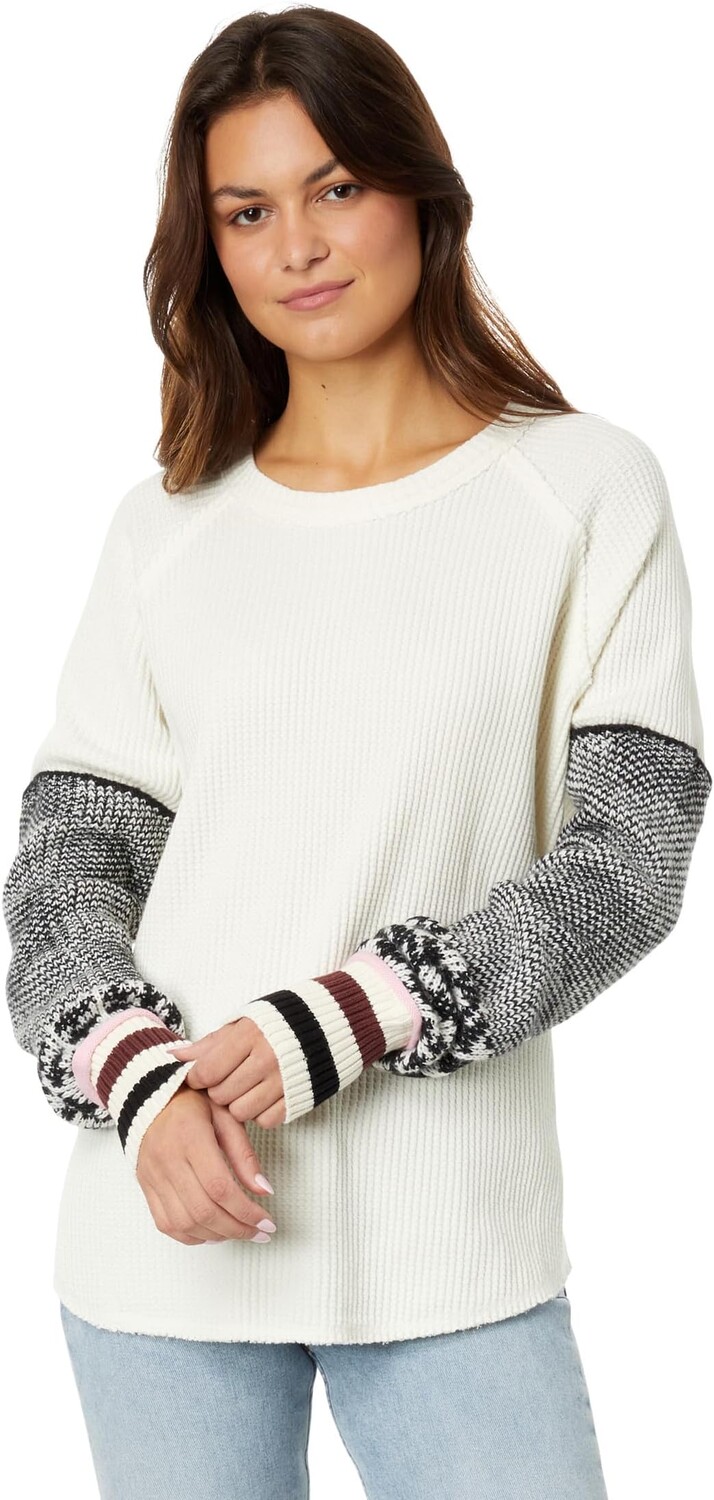 

Свитер Free People Mod About You Cuff Raglan, цвет Ivory Combo