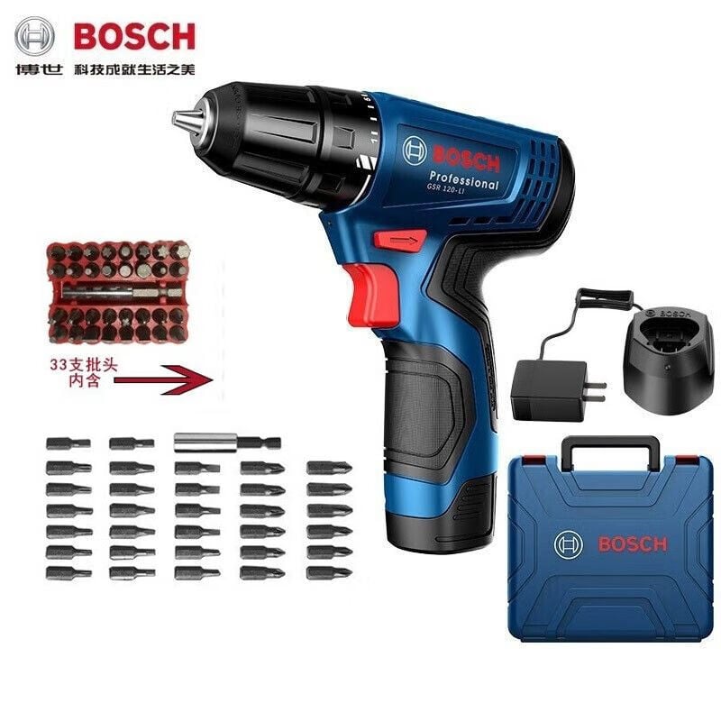 Шуруповерт Bosch GSR120-Li + насадки, кейс