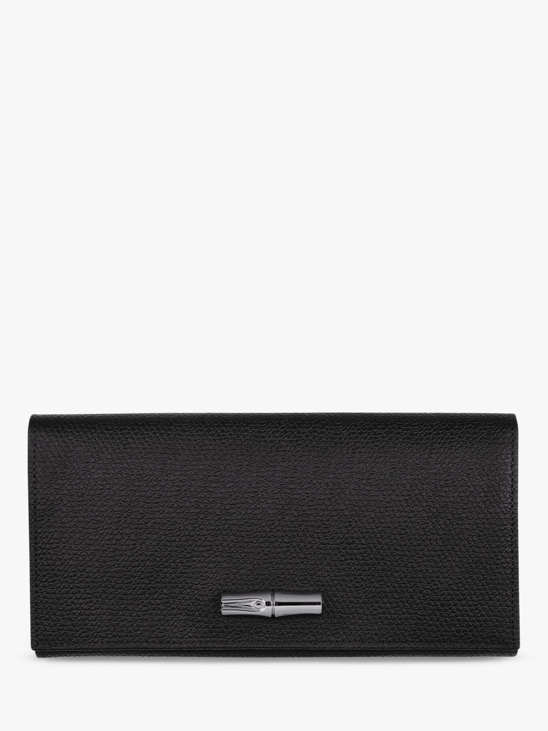 цена Кожаный кошелек Longchamp Roseau Continental, черный