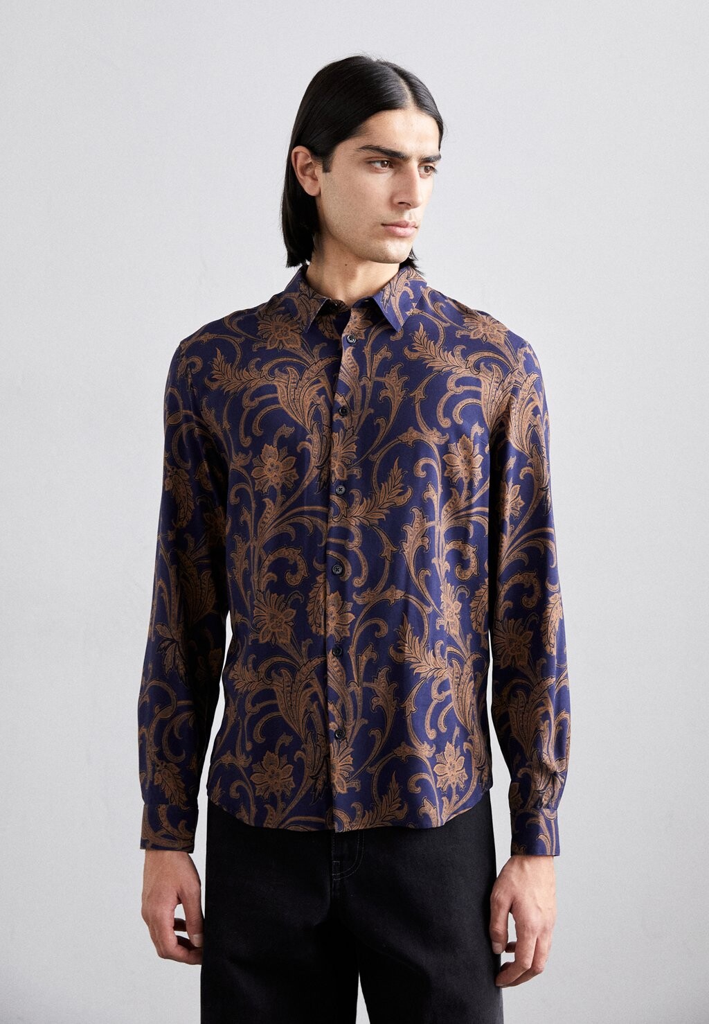 

Рубашка CHEMISE The Kooples, цвет navy/brown
