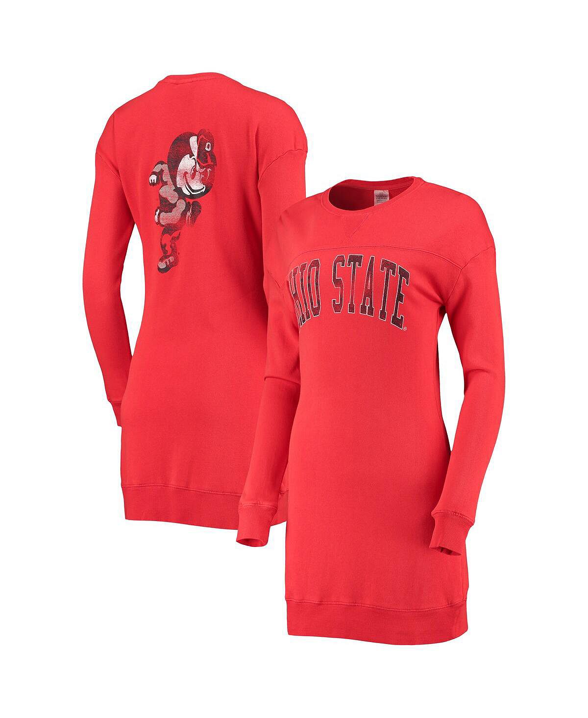 

Женское платье-свитшот Scarlet Ohio State Buckeyes 2-Hit Gameday Couture