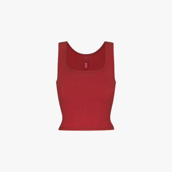 

Майка из эластичного хлопка Cotton Rib Skims, цвет brick