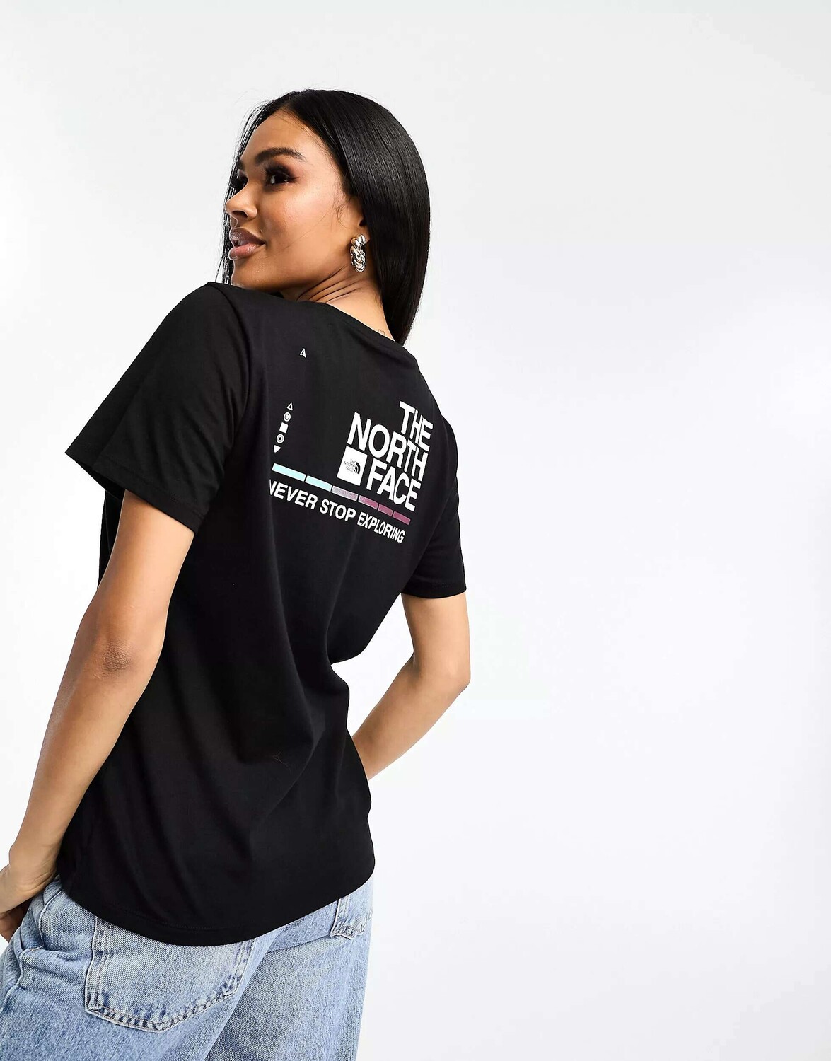 

Черная футболка с рисунком на спине The North Face Foundation, Черный