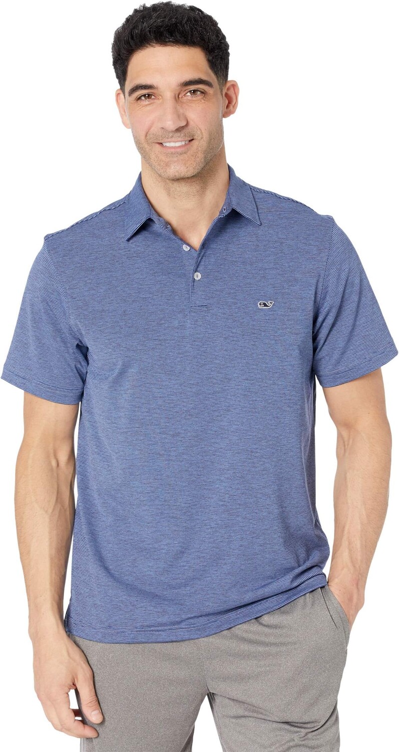 

Рубашка-поло St. Jean Stripe Sankaty Polo Vineyard Vines, цвет Blue Depth Tejeda