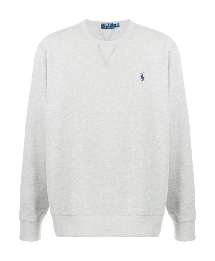 

Свитер с вышитым логотипом Polo Ralph Lauren, серый