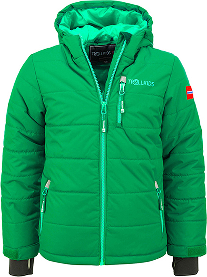 Лыжная куртка Trollkids Hemsedal, зеленый